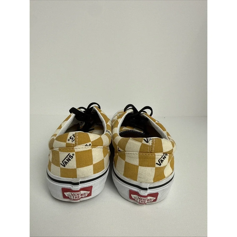 Vans Era Big Checkerboard Yellow/White Logo Skate Shoes Womens Size 8 Men Sz 6.5